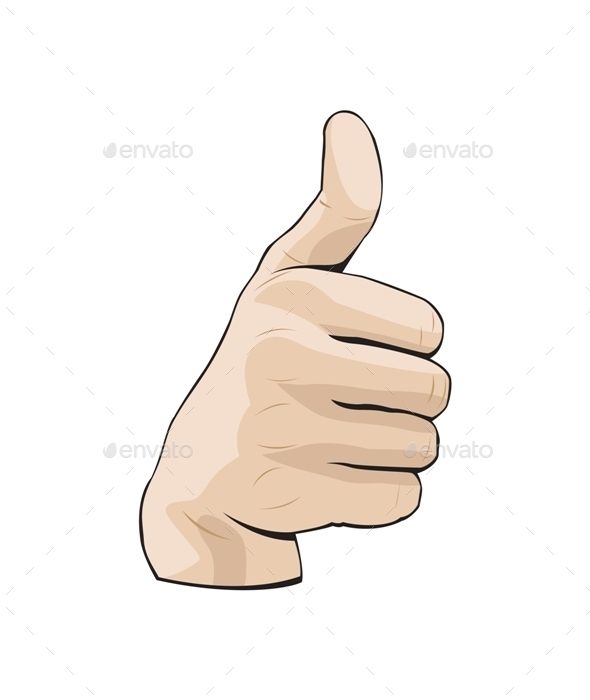 a hand giving the thumbs up sign