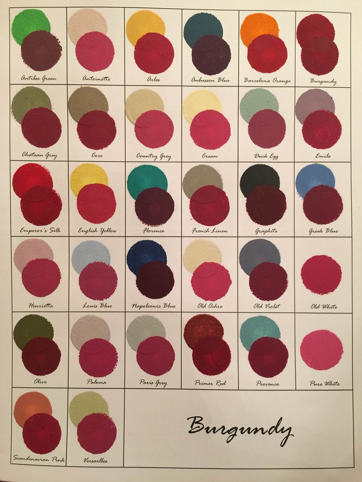 a poster with different shades of paint on it