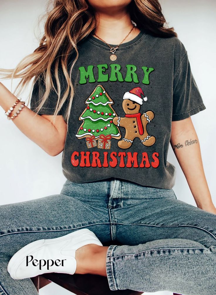 Merry Christmas Comfort Colors Shirt Movie Tees, Cowgirl Shirts, Santa Shirts, Western Christmas, Merry Christmas Shirts, Hat Design, Christmas Vibes, Comfort Colors Shirt, Textured Paper