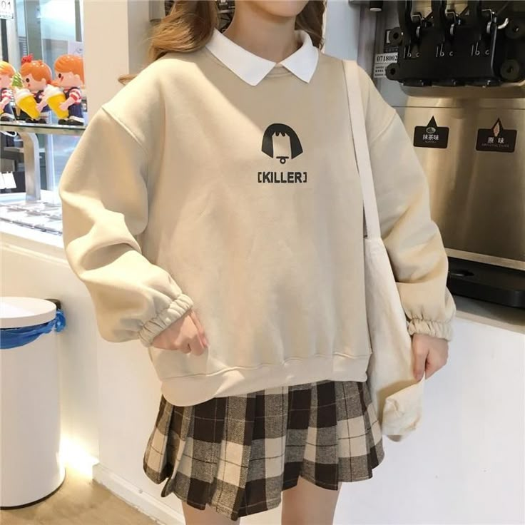 Mode Harajuku, Aesthetic Clothing Stores, Soft Girl Outfits, Kawaii Fashion Outfits, Korean Girl Fashion, Plaid Skirt, 가을 패션, Kawaii Clothes, Korean Outfits