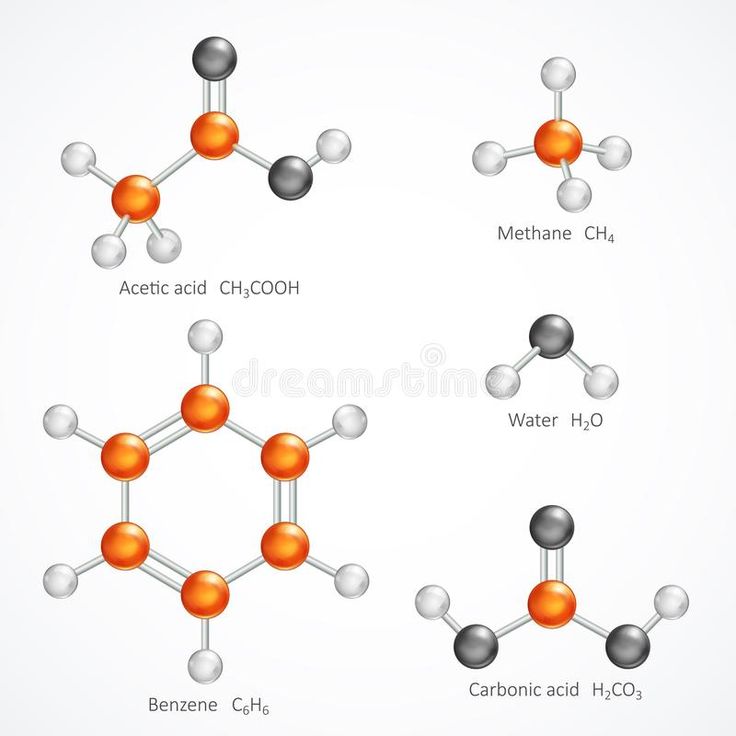 three different types of water and carbonic acids royalty illustration