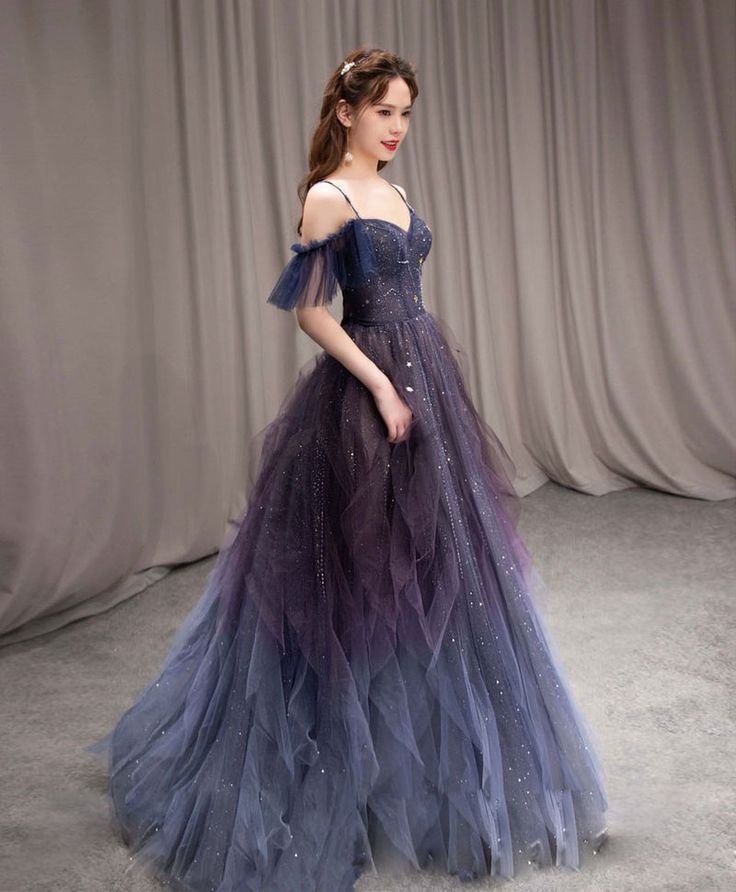 Gaun Tulle, Prom Dress Purple, Purple Formal Dress, Tulle Long Prom Dress, Purple Tulle, Purple Evening Dress, A Line Evening Dress, Tulle Prom Dress, Dress Purple