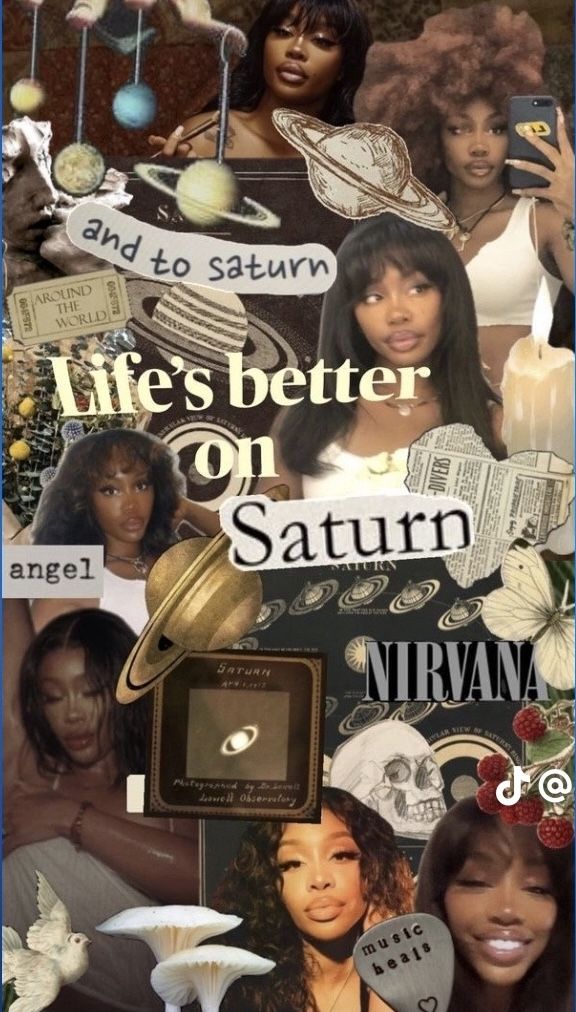 a collage of women with different things on them