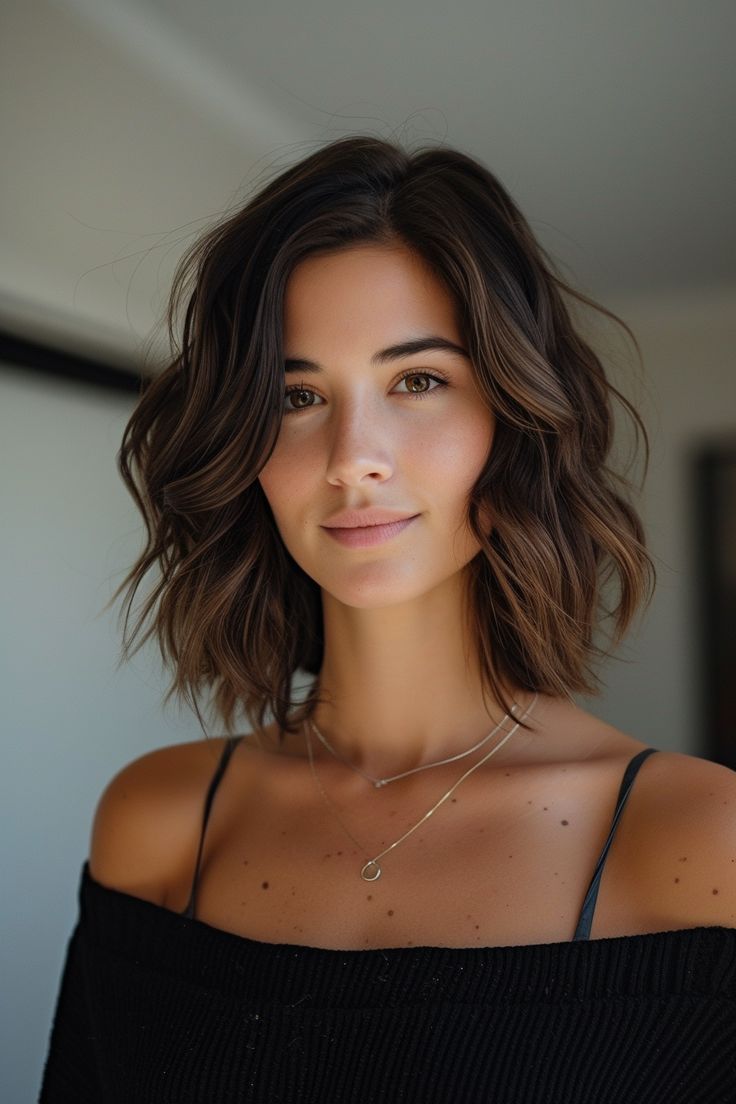 Short Brunette Hair, Italian Hair, Wavy Bob Haircuts, Thick Wavy Hair, Wavy Bob Hairstyles, Wavy Haircuts, Hair Inspiration Short, Long Bob Haircuts, Short Wavy Hair