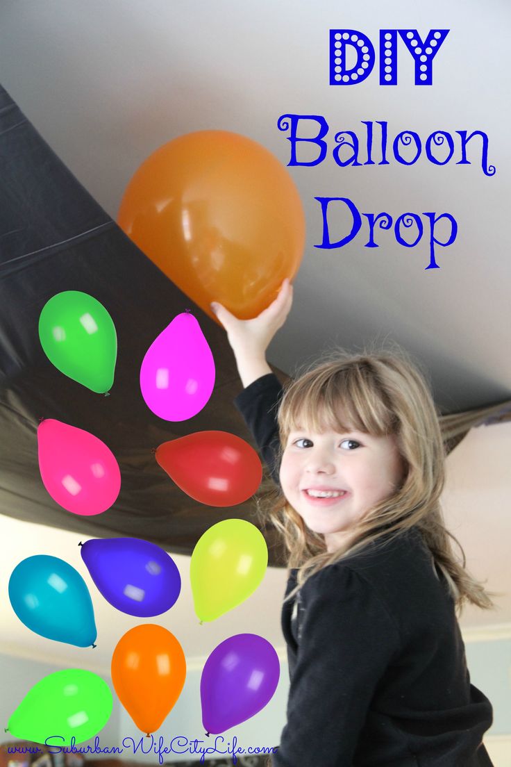 Nye Balloon Drop, Diy Balloon Drop, Nye Balloons, Diy Nye, Tree Balloon, Kids New Years Eve, New Year's Eve Activities, Summer Kid, Balloon Drop