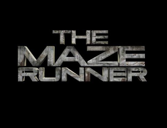 the maze runner logo on a black background