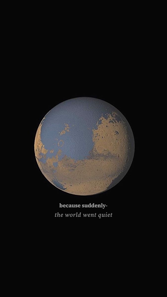 an image of the planet with a quote on it that says, because inddentity the world went quiet