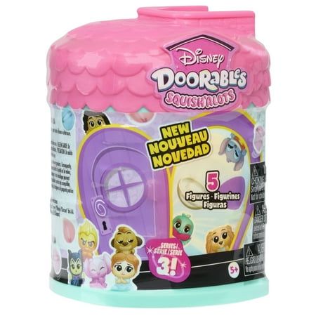 a pink and purple plastic toy with the door opened to reveal new no - sewedad toys