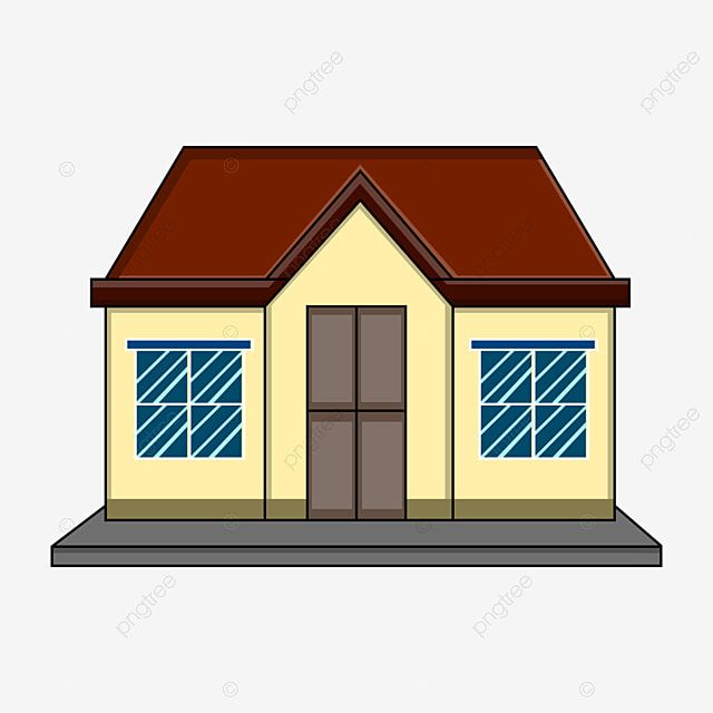 cartoon of a small house with pavement Small House Cartoon, House Doodle, Home Png, Images Cartoon, Villa Home, House Cartoon, A Small House, House Villa, Clipart Images