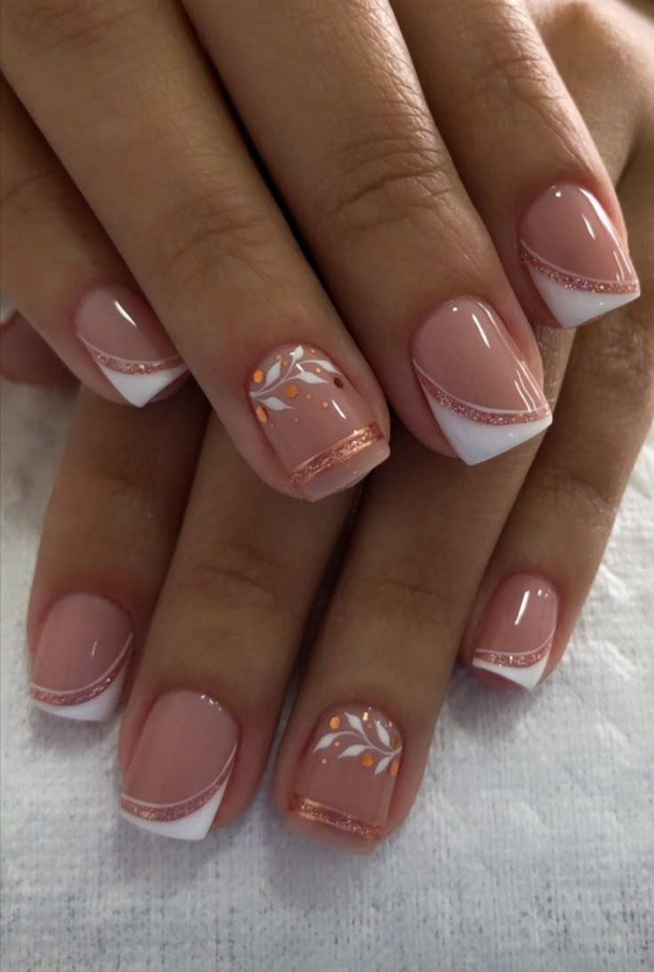 Manicure Nail Designs, French Manicure Nails, Work Nails, Pretty Nail Art Designs, Manicure Nails, White Nail, Nail Designs Glitter, Short Acrylic Nails Designs, Short Acrylic