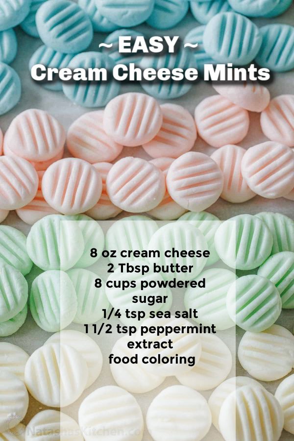 You only need 5 ingredients to make sweet and nostalgic Cream Cheese Mints. This homemade candy recipe is so easy and perfect for gifting. Holiday Mints, Vanilla Cream Candy, Peppermint Mints, Cream Of Anything Recipe, Homemade Butter Mints, Soft Mints Recipe, Buttermints Recipe Homemade, Cream Cheese Mints Recipe Christmas, Party Mints Cream Cheese