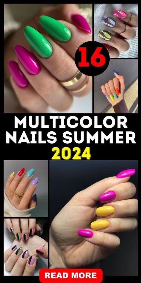 Short French Tips, Multicolor Nails, Acrylic Coffin Nails, Nails For Summer, Neon Acrylic Nails, Classy Nail Art, Elegant Nail Art, Classy Nail Designs, Spring Nail Designs