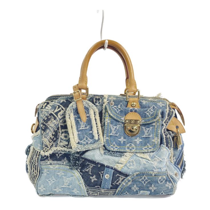 Louis Vuitton Monogram Handbag Denim Patchwork Speedy 30 Blue Line: Monogram Denim Patchwork Item Name: Speedy 30 [Size (Approximate)] Size: H22 Cm X W30 Cm X D17 Cm Handle: 29.5 Cm Louis Vuitton Monogram Handbags, Bags Louis Vuitton, Monogram Handbag, Speedy 30, Denim Patchwork, Blue T, Louis Vuitton Bags, Blue Line, Louis Vuitton Monogram