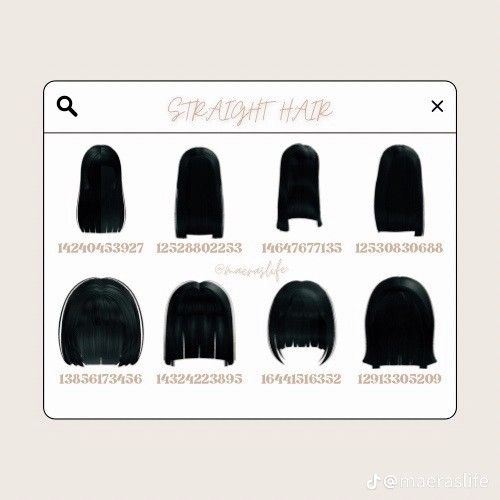 Black Short Cuts, Bloxburg Hair Codes, Roblox Hair Codes, Id Brookhaven, Preppy Baby, Roblox Hair, Clothing Codes, Hair Codes, Clothes Codes