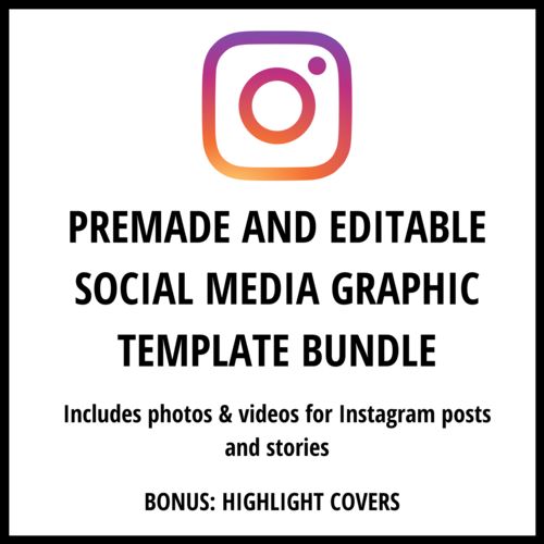 the ultimate social media graphic bundle for instagrams, videos and stories with high - quality content