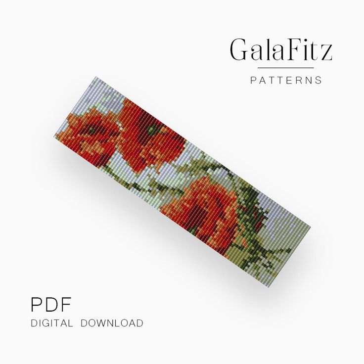 a cross stitch bookmark with flowers on it and the text galafiz patterns