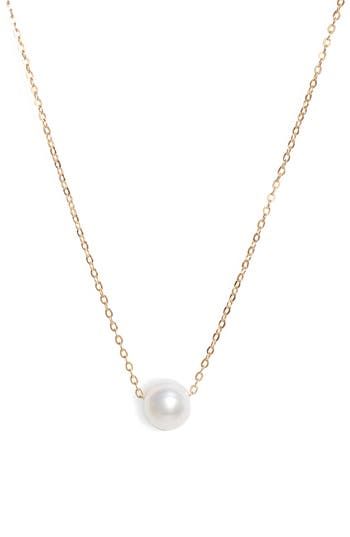 A single freshwater pearl makes a simple yet stunning statement on this delicate chain necklace. 16" length Pearl size: 8mm 14k-gold fill/freshwater pearl Made in the USA Logan Aesthetic, Freshwater Pearl Necklace, Delicate Chain, Freshwater Pearl Necklaces, Pearl Size, On Set, Buying Gifts, Womens Jewelry Necklace, Fresh Water