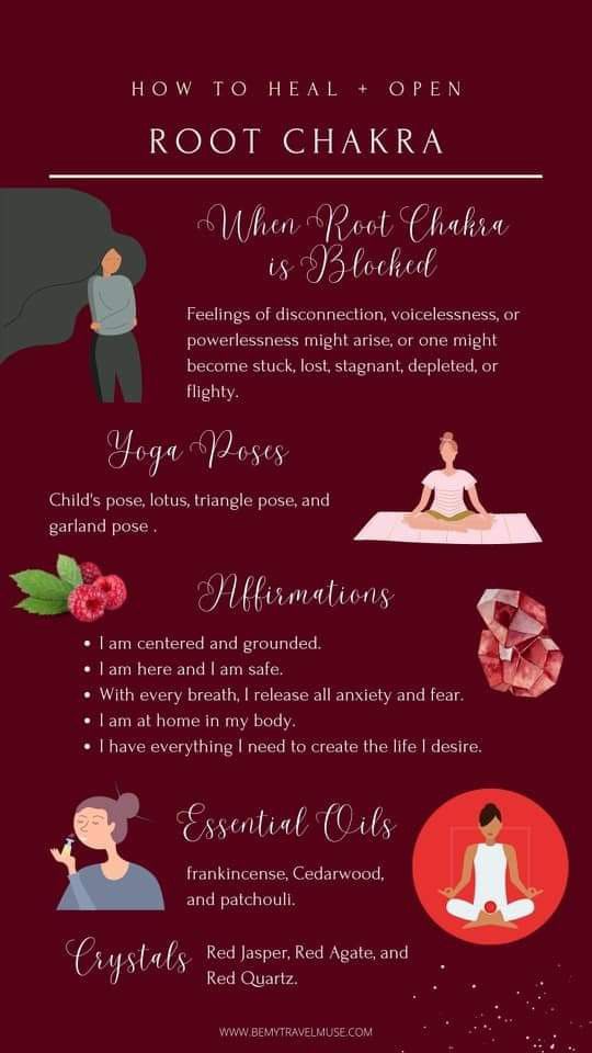 Heal your root chakra with these simple techniques! Root Chakra Yoga, Sitting Yoga Poses, Garland Pose, Chakra Healing Meditation, Chakra Health, Root Chakra Healing, Chakra Affirmations, Chakra Yoga, Yoga And Meditation