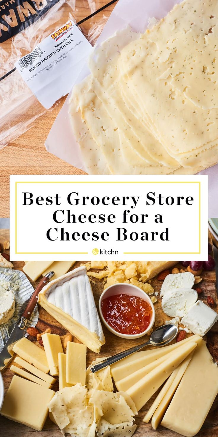 the best grocery store cheese for a cheese board is on display in front of it