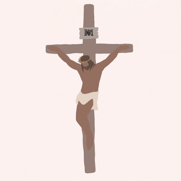 a man on a cross with the words incn above him and an image of jesus