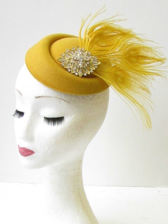 Orange Fascinators, Fascinator Hats Diy, Fascinator Hairstyles, Elegant Hats, Cocktail Hat, Pillbox Hat, Fancy Hats, Millinery Hats, Ostrich Feather