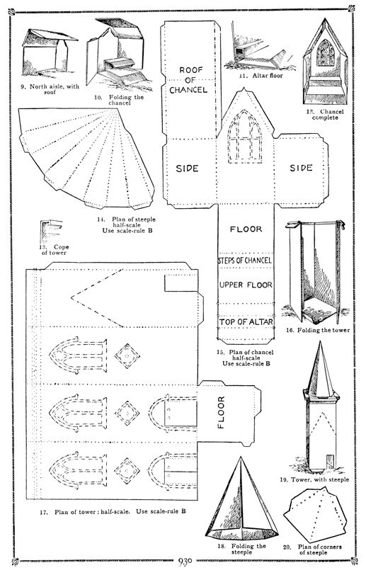 an old book with instructions on how to make a paper doll house and other things