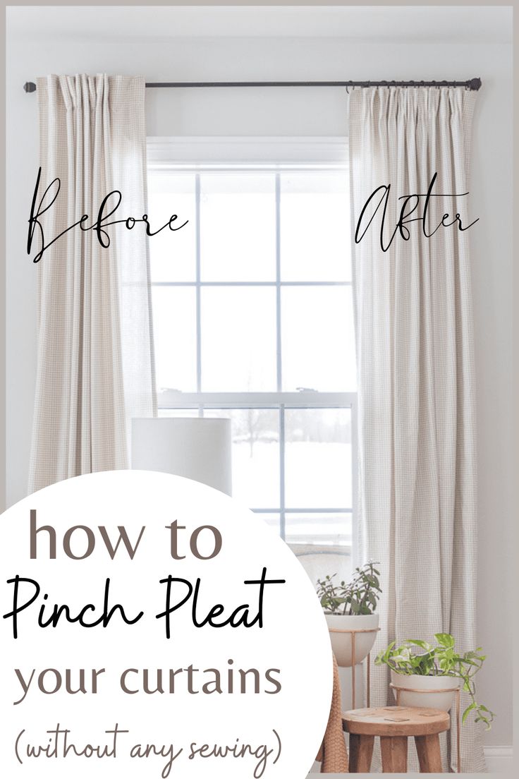 how to pinch pleat curtains without any sewing