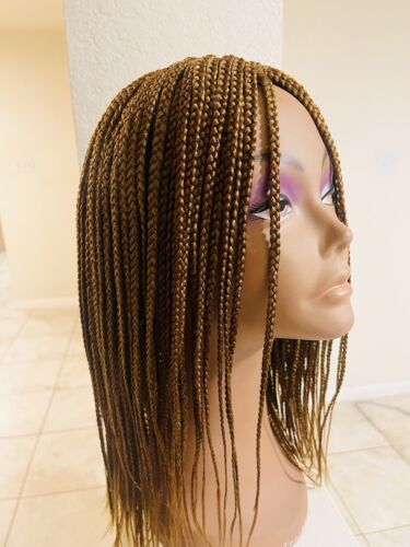 Handmade braided Wigs | eBay Braids Extensions, Short Box Braids, Wigs Short, Braided Cornrow Hairstyles, Braided Wigs, Braids With Extensions, Cornrow, Cornrow Hairstyles, Honey Brown