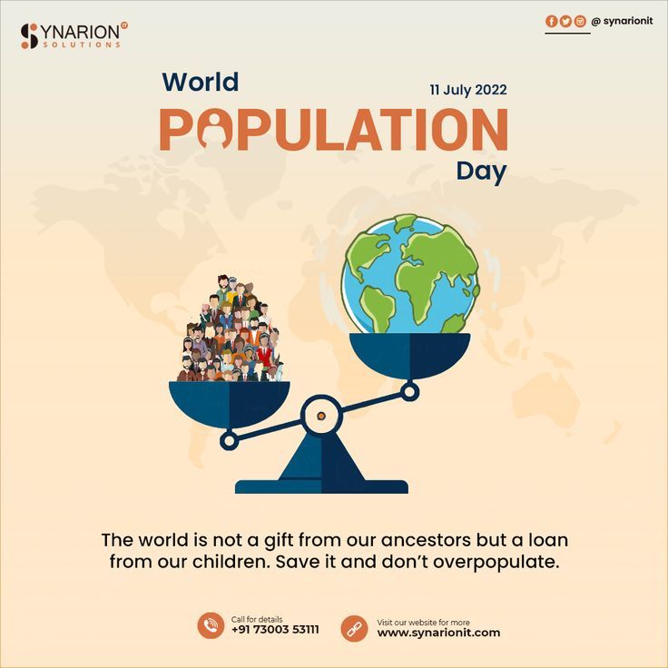 the world population day poster is shown