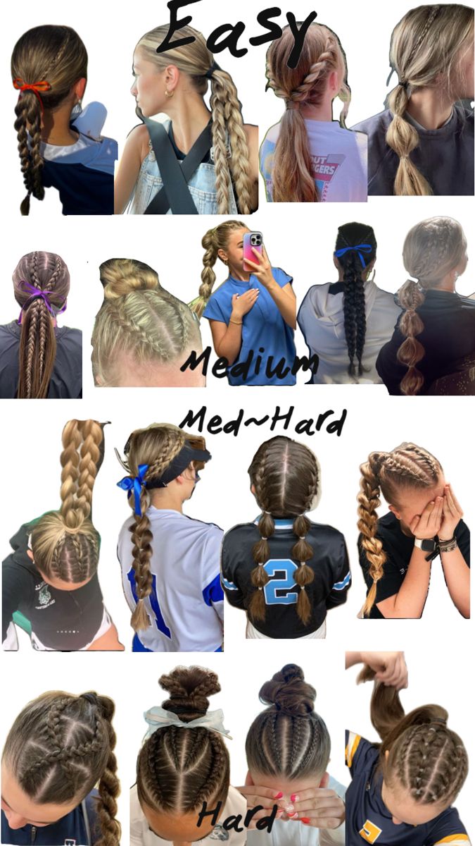 Cute Volleyball Hairstyles, Cute Sporty Hairstyles, Soccer Hairstyles, Soccer Hair, Preppy Hairstyles, Basketball Hairstyles, Hairstyle Examples, Easy Hairstyles For Thick Hair, Hair Inspiration Long