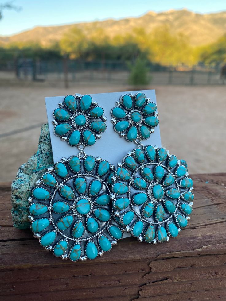 Rodeo Jewelry, Turquoise Dangle Earrings, Minnie Mouse Earrings, Wedding Studs, Turquoise Earrings Dangle, Bling Necklace, Beautiful Stones, Native American Turquoise, Silver Sandals