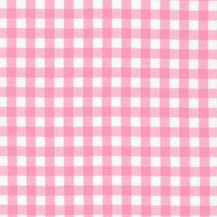 a pink and white checkered table cloth