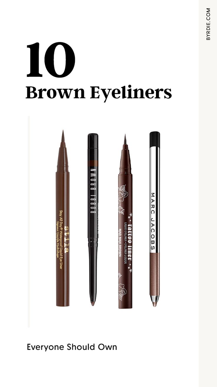 Eyeliners For Brown Eyes, Dark Brown Eyeliner Pencil, Best Eyeliner For Brown Eyes, Brown Eyeliner Looks Natural, Brown Winged Eyeliner, Light Brown Eyeliner, Soft Brown Eyeliner, Brown Eyeliner Looks, Brown Pencil Eyeliner