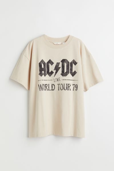 Ac/dc, Acdc Band, Acdc Shirt, Band Shirt, Band Shirts, Oversized T Shirt, Ac Dc, Oversized Tshirt, Light Beige