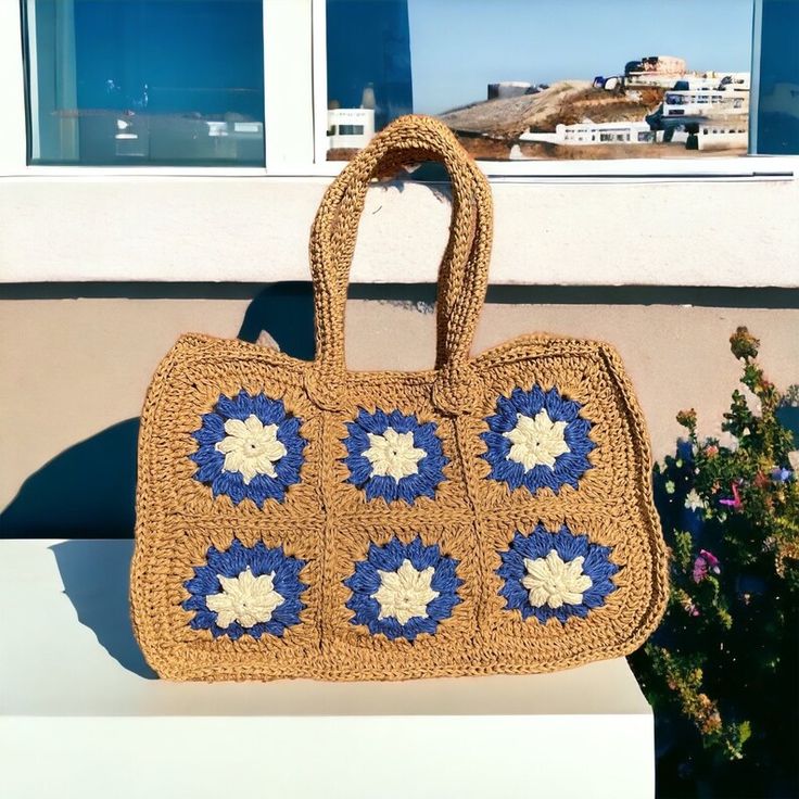 Crochet Raffia Tote Bag Straw Summer Beach Woven Bag Gift - Etsy Beige Square Beach Bag, Trendy Knitted Beach Bag, Rectangular Crochet Bag With Large Capacity For Vacation, Trendy Square Crochet Vacation Bag, Large Capacity Rectangular Crochet Bag For Vacation, Trendy Knitted Shoulder Bag For Beach, Brown Crochet Beach Bag With Large Capacity, Large Capacity Brown Crochet Beach Bag, Summer Beach Shoulder Bag Square Shape