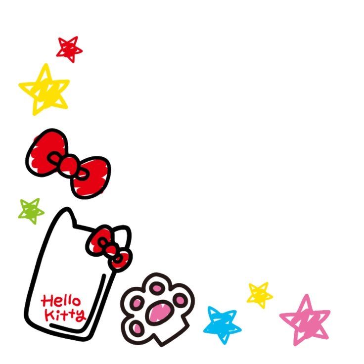 an image of hello kitty wallpaper with stars