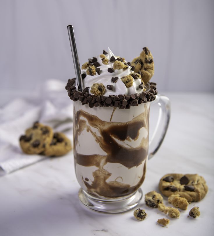 an iced drink with cookies and cream in it