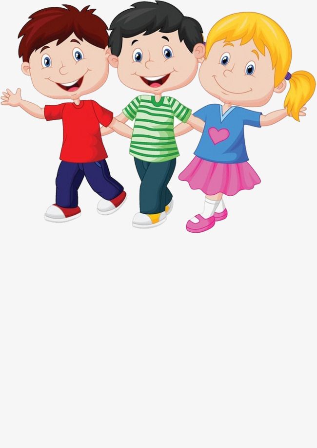 three kids standing together with their arms around each other