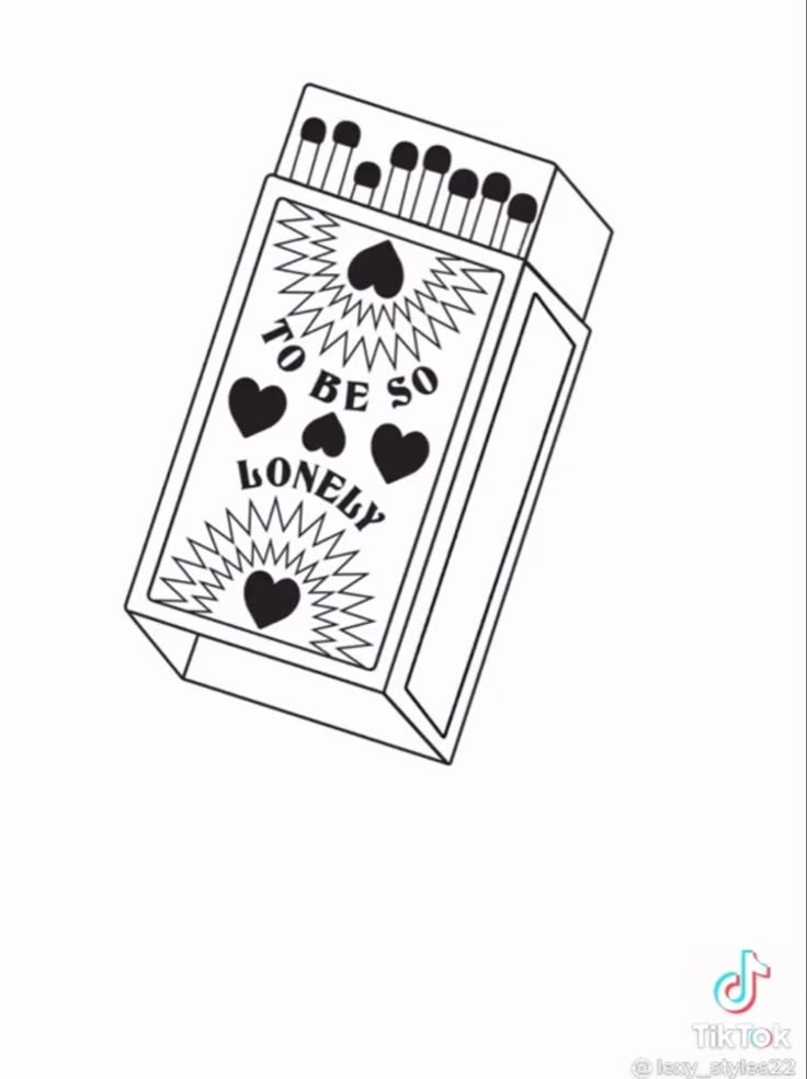 so cute! credit to @/ lexy_styles22 on tiktok! Matchbook Drawing, Ashtray Tattoo, Matchbook Tattoo, Match Box Tattoo, Matchbox Tattoo, Matches Tattoo, Tattoos For Women Cat, Traditional Tattoo Outline, Flash Tats