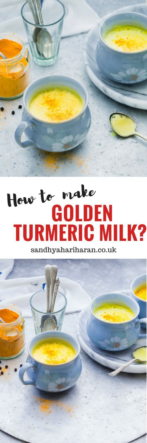 how to make golden turmeric milk? with oranges, lemons and other ingredients