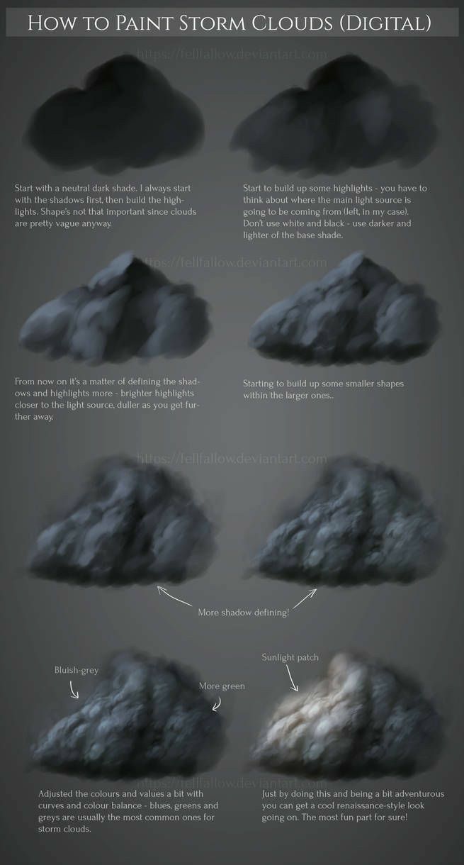 how to paint storm clouds in photoshopped with the text, and pictures below