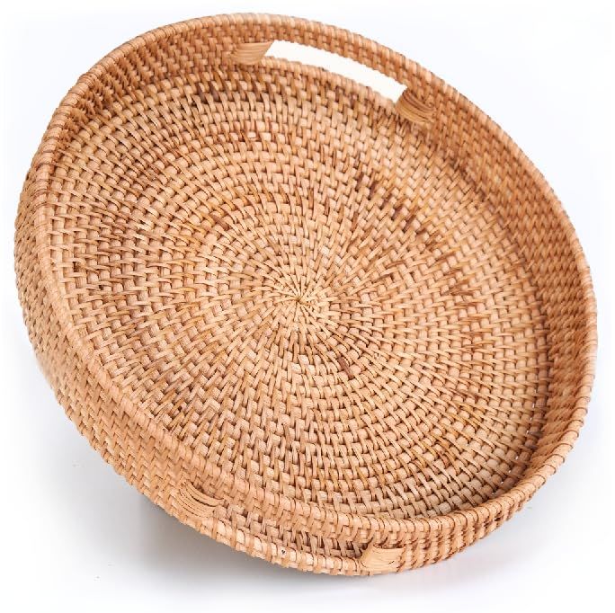 a wicker basket is shown on a white background with clipping for the handle