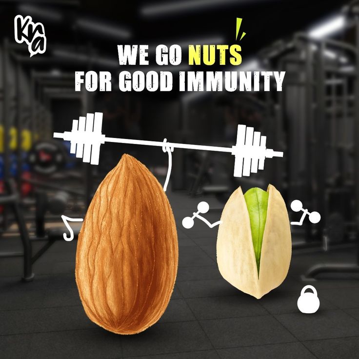 an image of a nut with the words we go nuts for good immunity