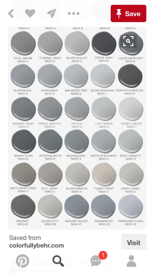 the different shades of gray paint