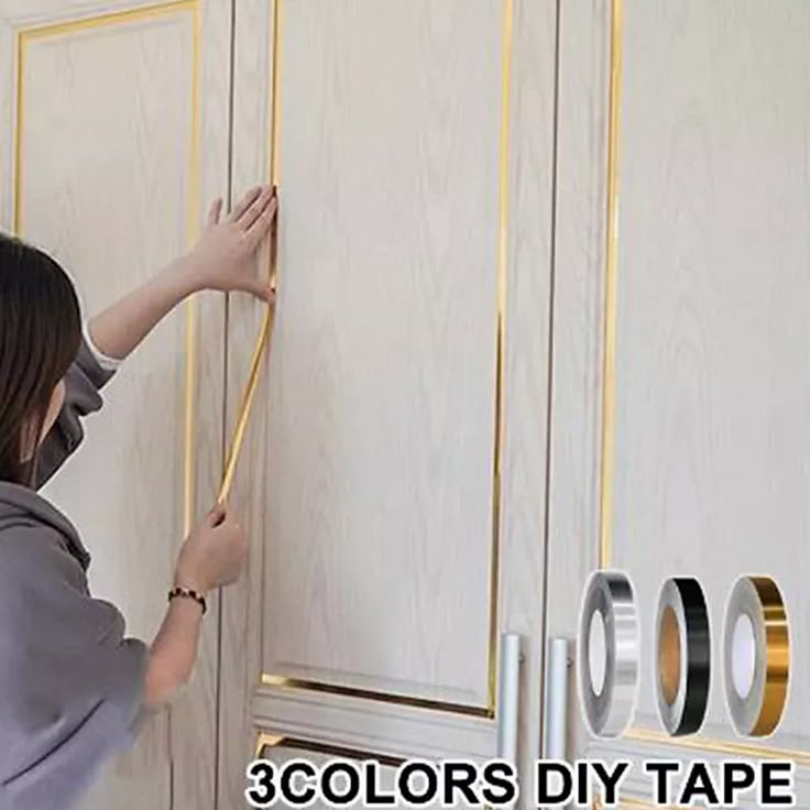 1pc Self-Adhesive Seam Sticker Ceramic Tile Seam Sticker And Hanger,Golden Tape, Home Floor Wallpaper Waterproof Tiles, Tile Gap Tiles Stickers For Floor 2023 - US $5.99 Tape Wall, Floor Edging, Floor Wallpaper, Wall Decor Design, Adhesive Tiles, Door Stickers, Wall Decor Stickers, Palau, Decorative Panels