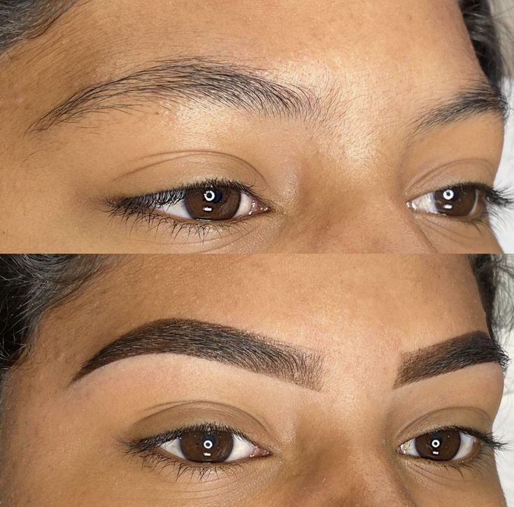 Mircoblading Eyebrows, Eyebrow Before And After, Eyebrows Goals, Henna Eyebrows, Eyeshadow Styles, Eyeliner Techniques, Makeup Brushes Guide, Henna Brows, Permanent Makeup Eyebrows