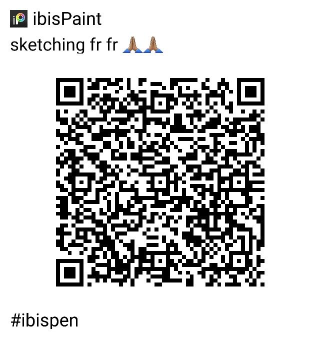 a qr code with the words ibispaint sketching fr