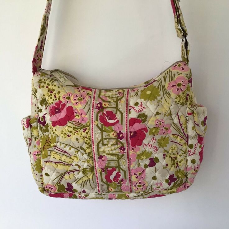 VERA BRADLEY Retired Make Me Blush Maggie Shoulder Bag With Tortoise Slides. Thrift Manifestation, Make Me Blush, Bags Fabric, Kitty Items, Dream Aesthetic, Vera Bradley Bag, Vera Bradley Purses, Closet Goals, Baby Cows