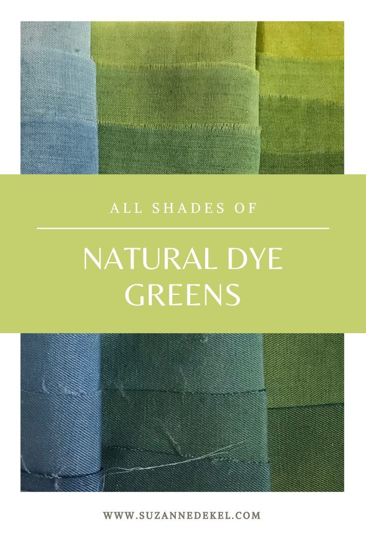 the shades of natural dye greens are featured in this postcard with text that reads all shades of natural dye greens