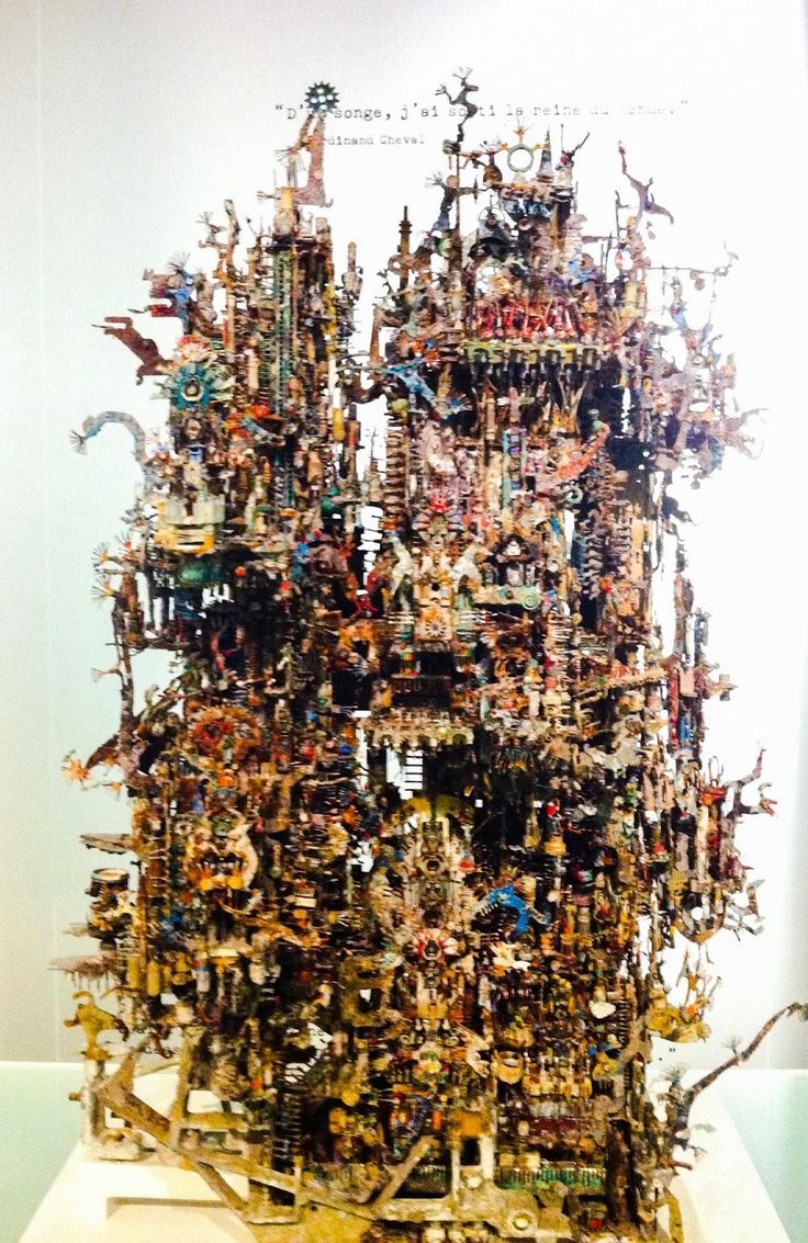 a sculpture made out of many different objects